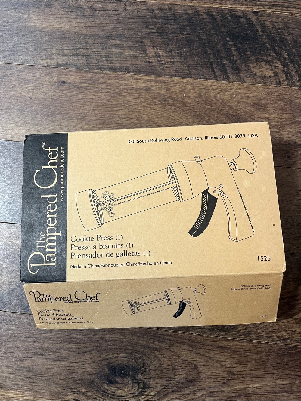 The Pampered Chef Cookie Press - Kraft Brown & Black